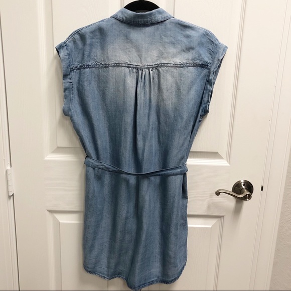 ASOS SIGNATURE 8 Belted Chambray Button Down Dress - Picture 2 of 8